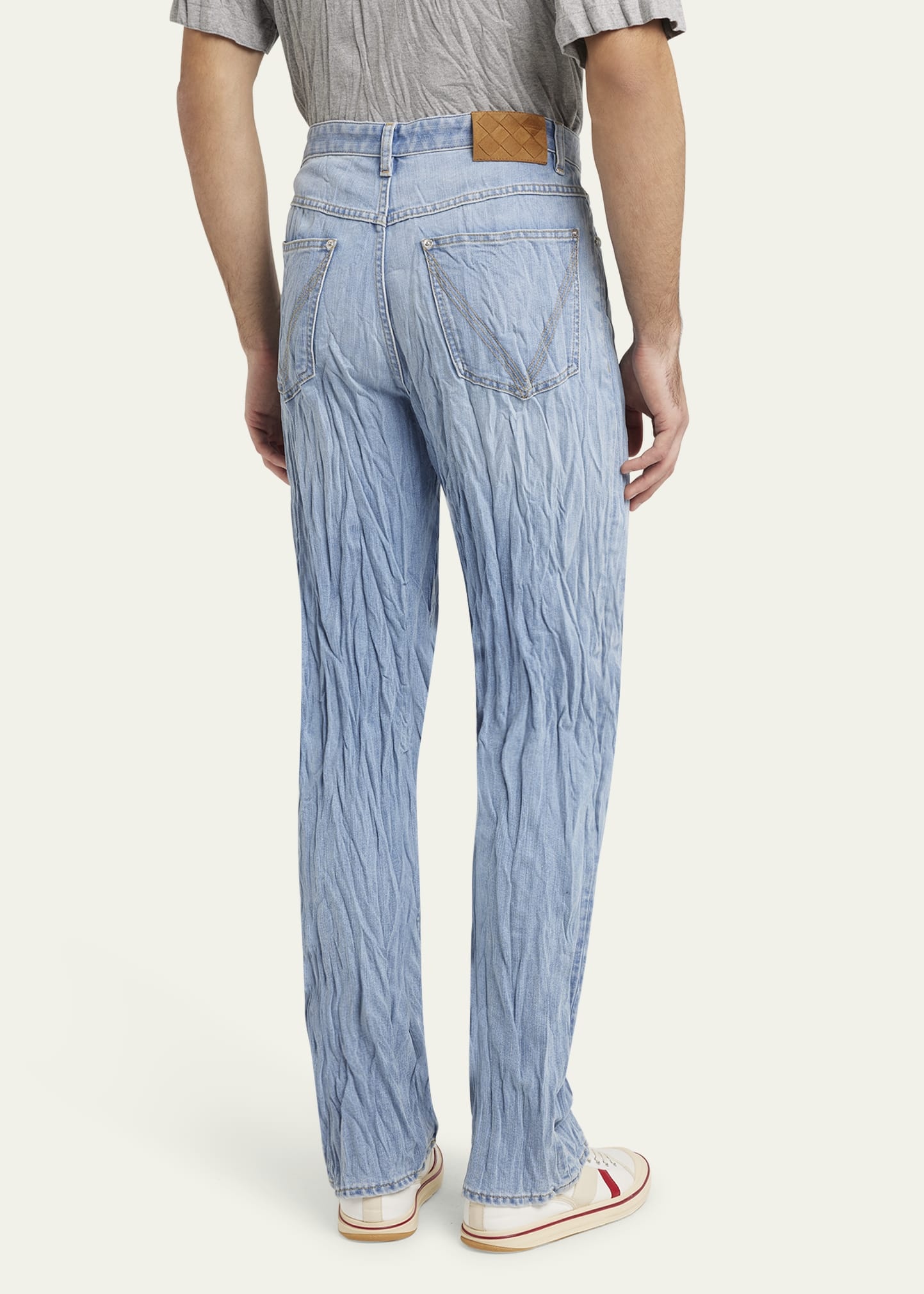 Men's Crinkled Straight-Leg Jeans - 3