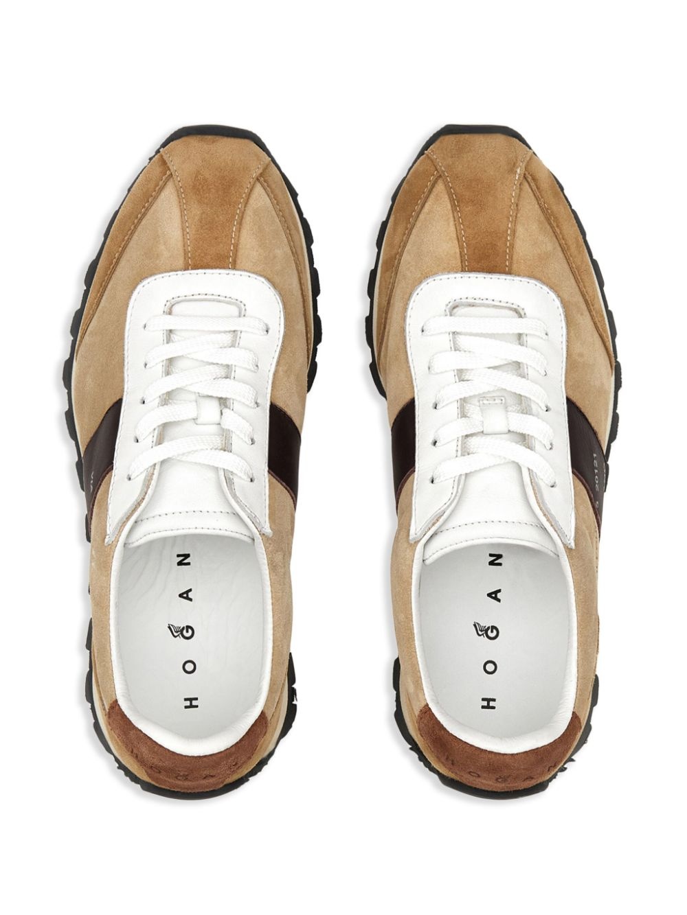 H671 panelled suede sneakers - 5