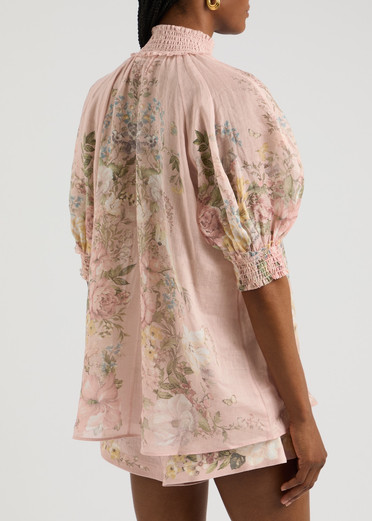 Waverly floral-print ramie blouse - 3