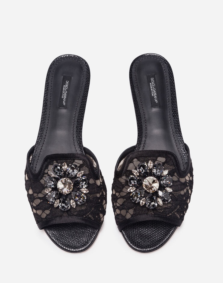 Slippers in lace with crystals - 3