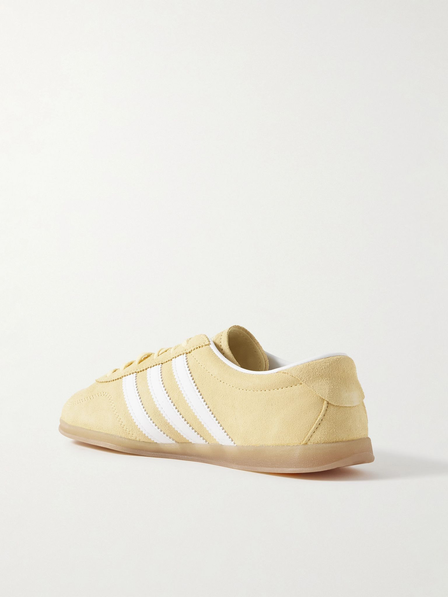 Gazelle Lo Pro leather-trimmed suede sneakers Pastel yellow - 3