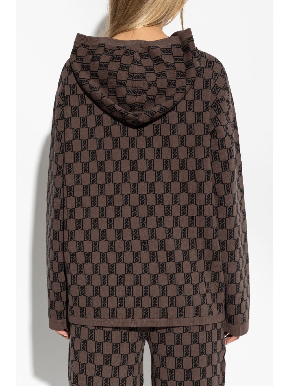 monogram-pattern hoodie - 4