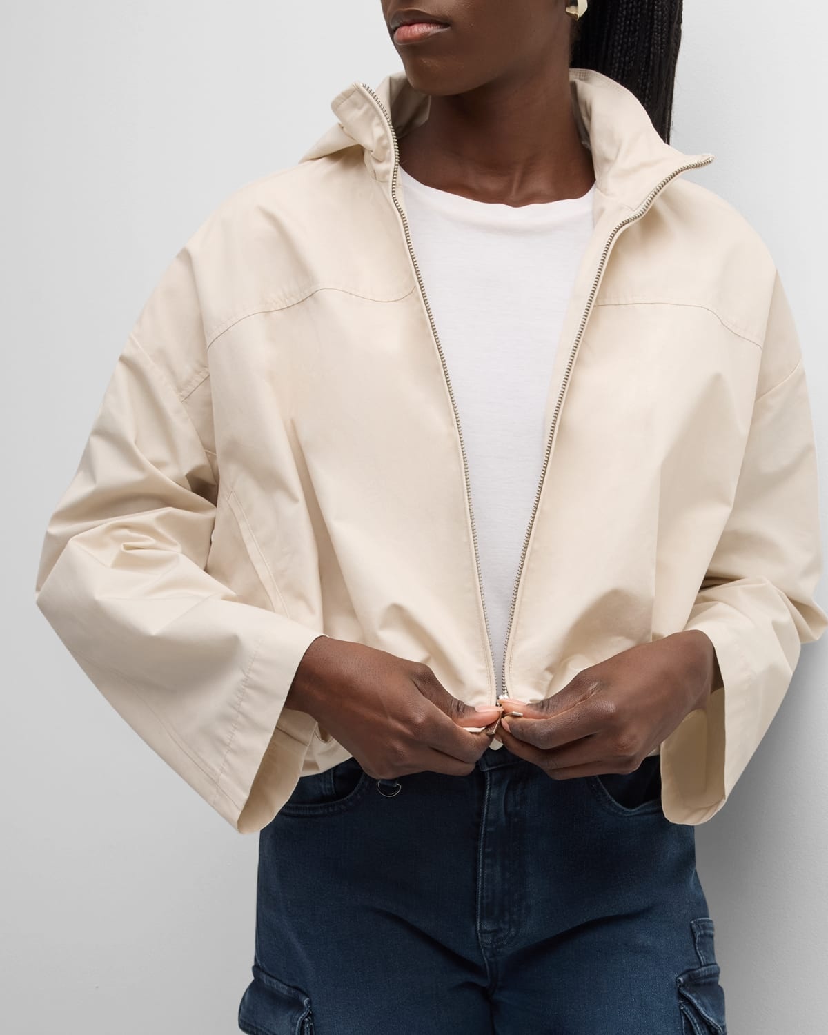 Cropped Technical Cotton Windbreaker - 7