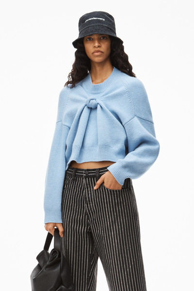 Alexander Wang FRONT KNOT PULLOVER IN CASHMERE WOOL outlook