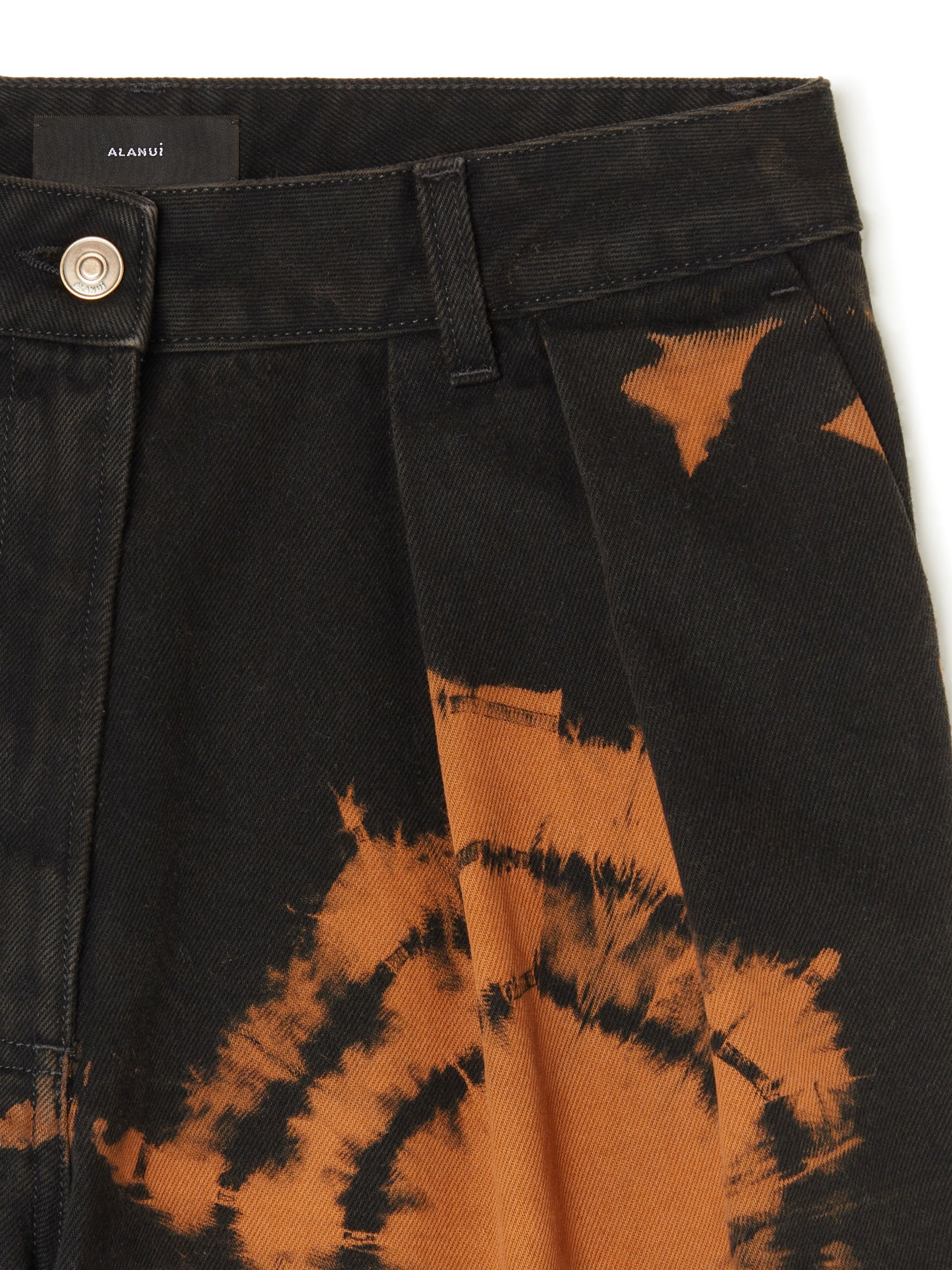 Hues Of The Desert Tie Dye Wide Leg Denim Pants - 7