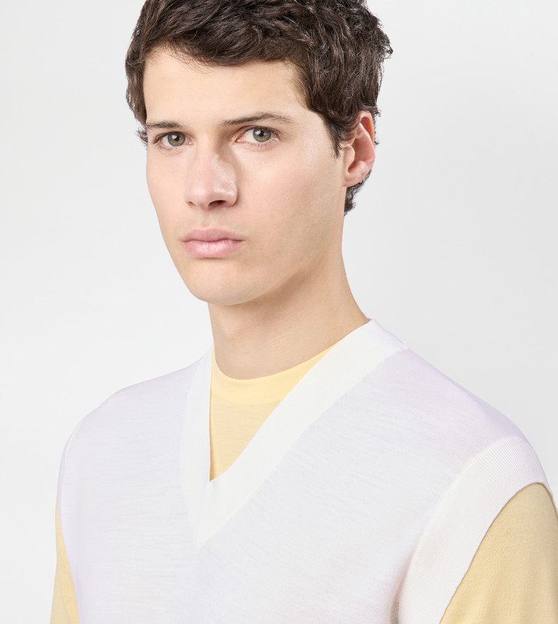 T-SHIRT IN WOOL JERSEY - WHITE 5
