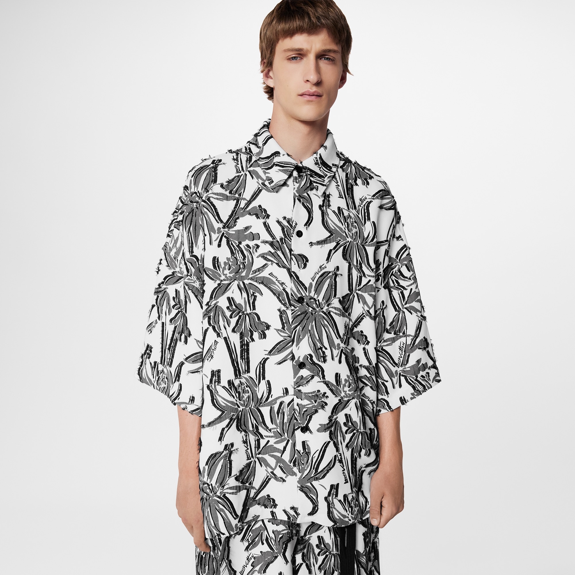 Multi Buttonholes Short-Sleeved Pyjama Shirt - 5