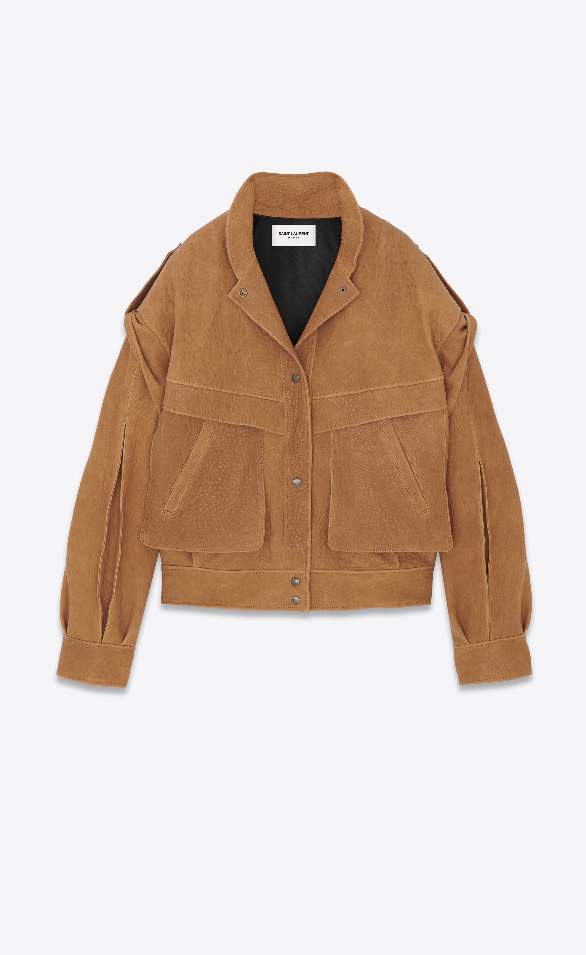 oversized jacket in lambskin - 3