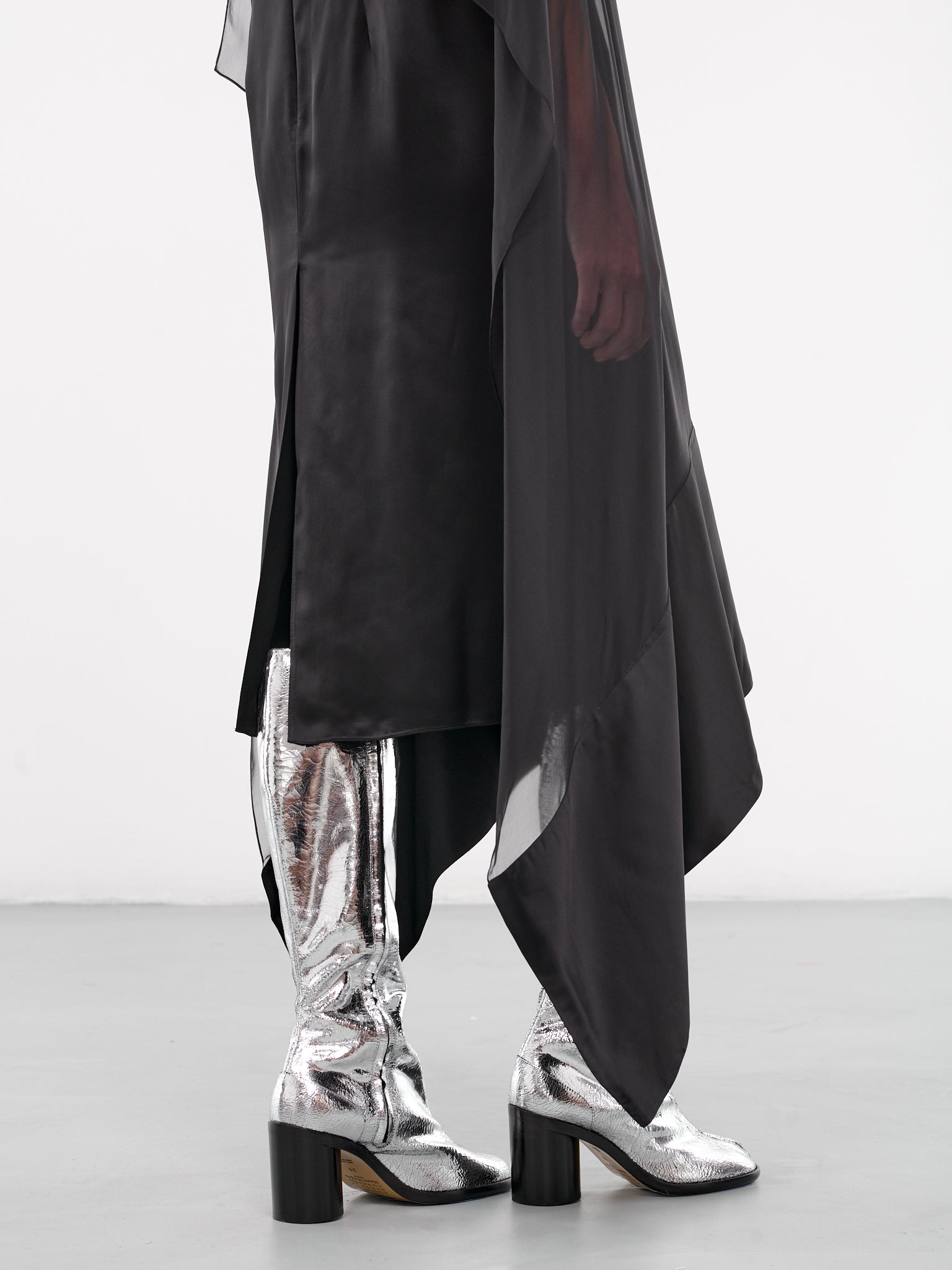 Draped Silk Dress - 4