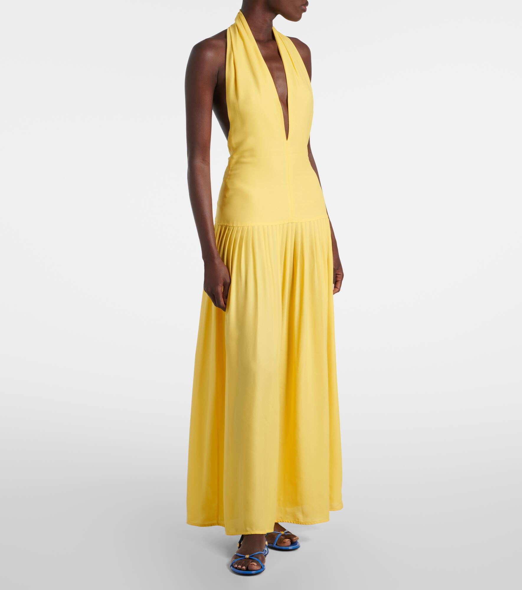 Tala halterneck georgette maxi dress - 2