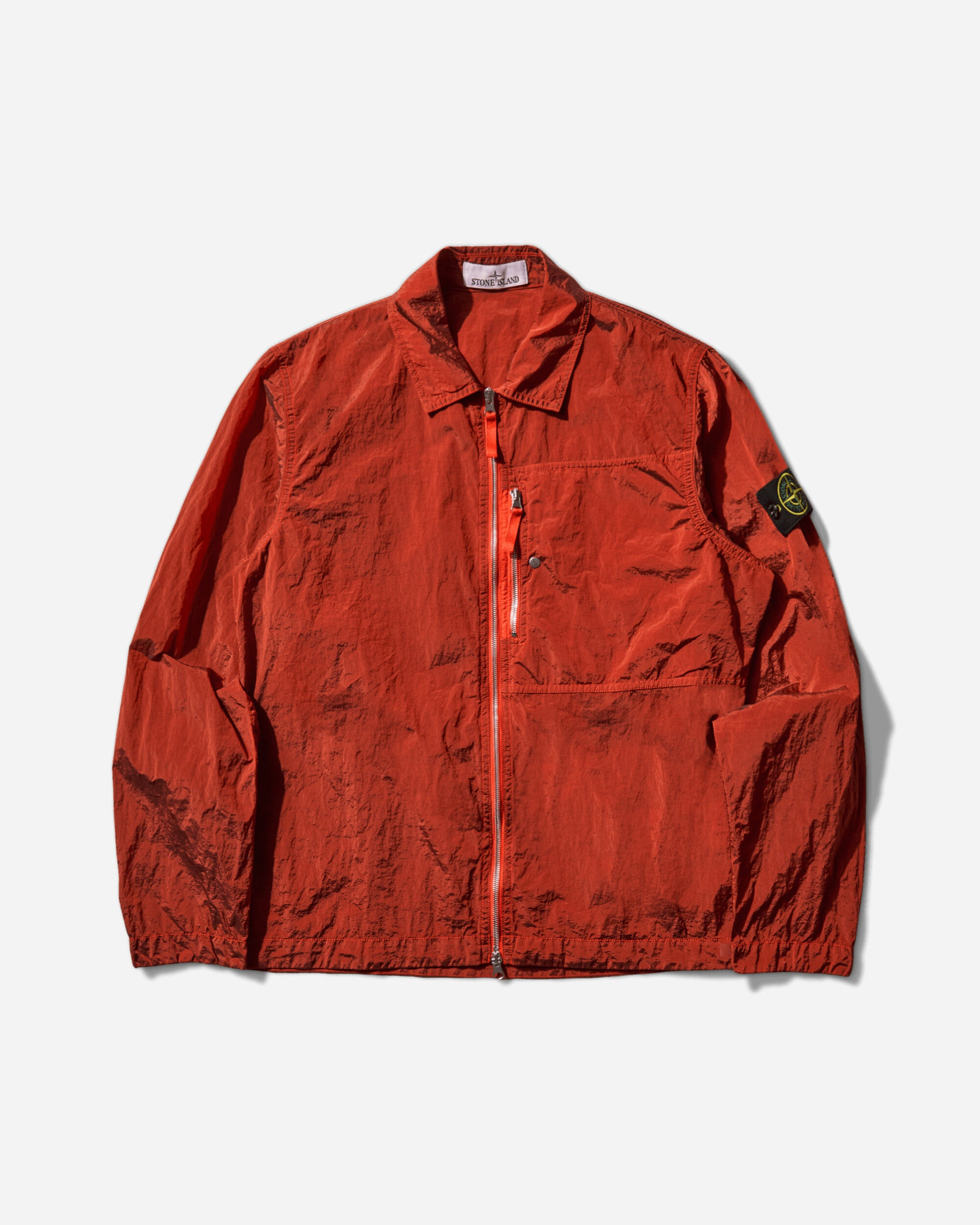 Men's Nylon Metal Overshirt Scarlet Red - 1