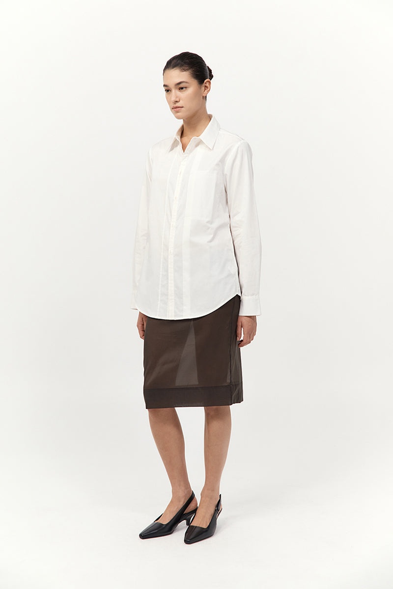 Tie Back Shirt - Off White - 5