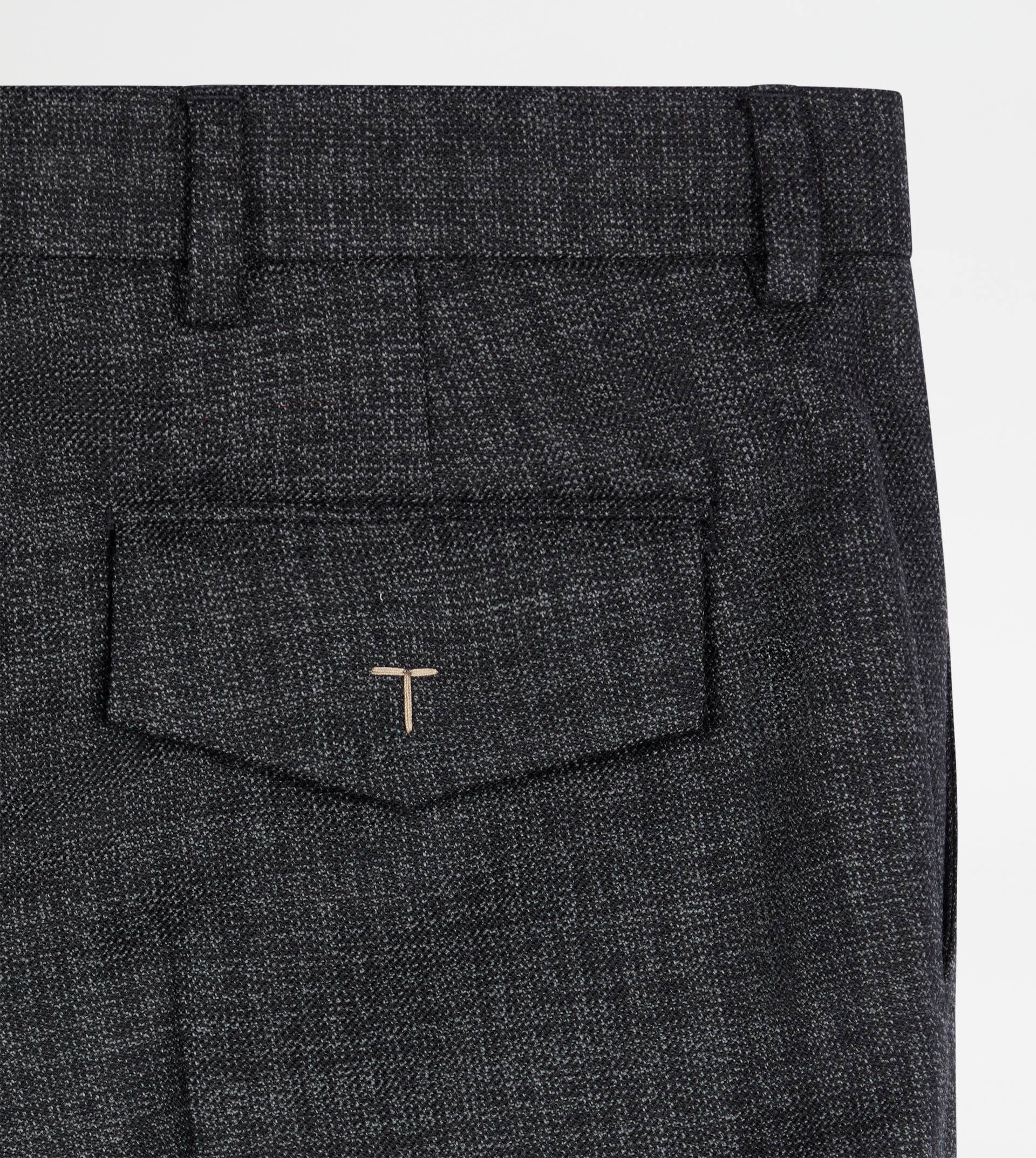PANTS IN CHECKS WOOL - GREY, BLACK, WHITE - 8
