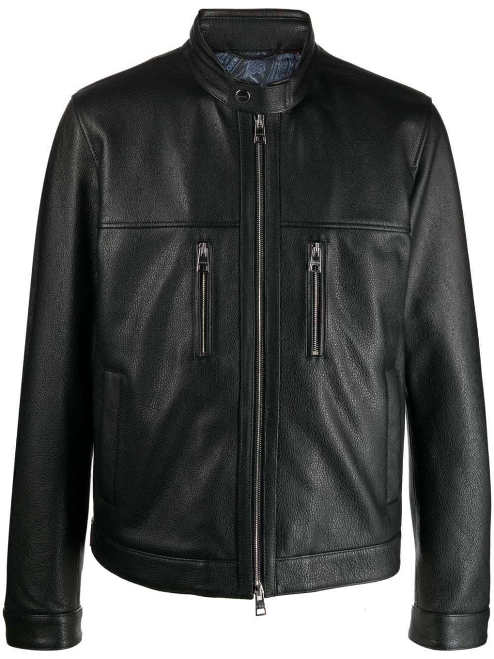 leather biker jacket - 1