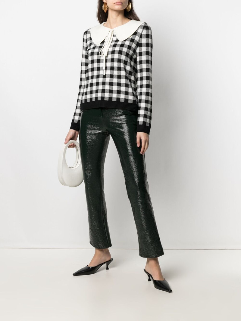 courrèges slim-cut vinyl trousers outlook
