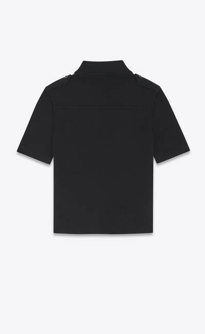 SAINT LAURENT polo shirt in wool and cotton outlook