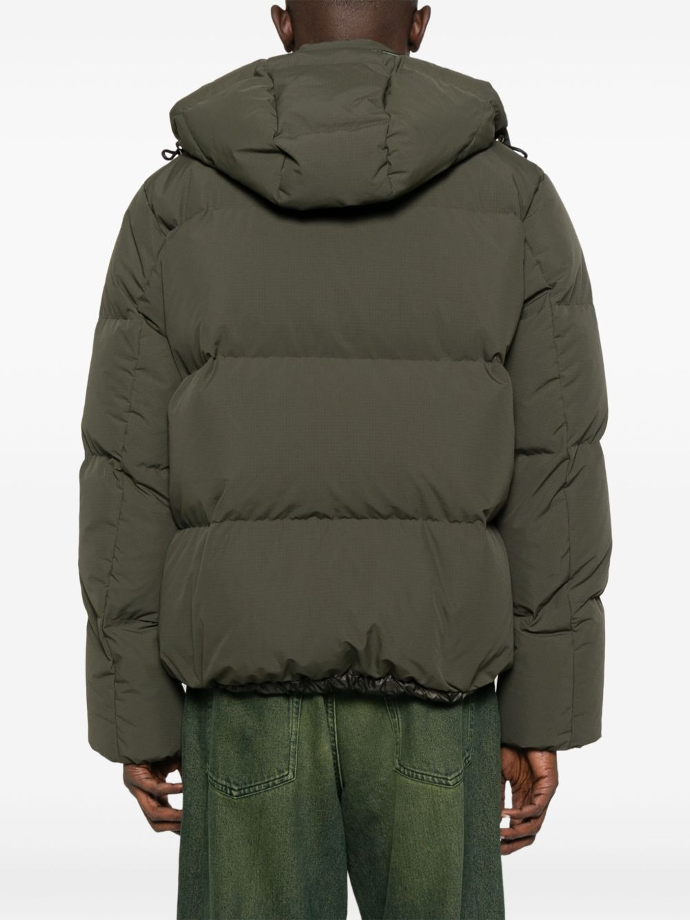 hooded drawstring puffer jacket - 4