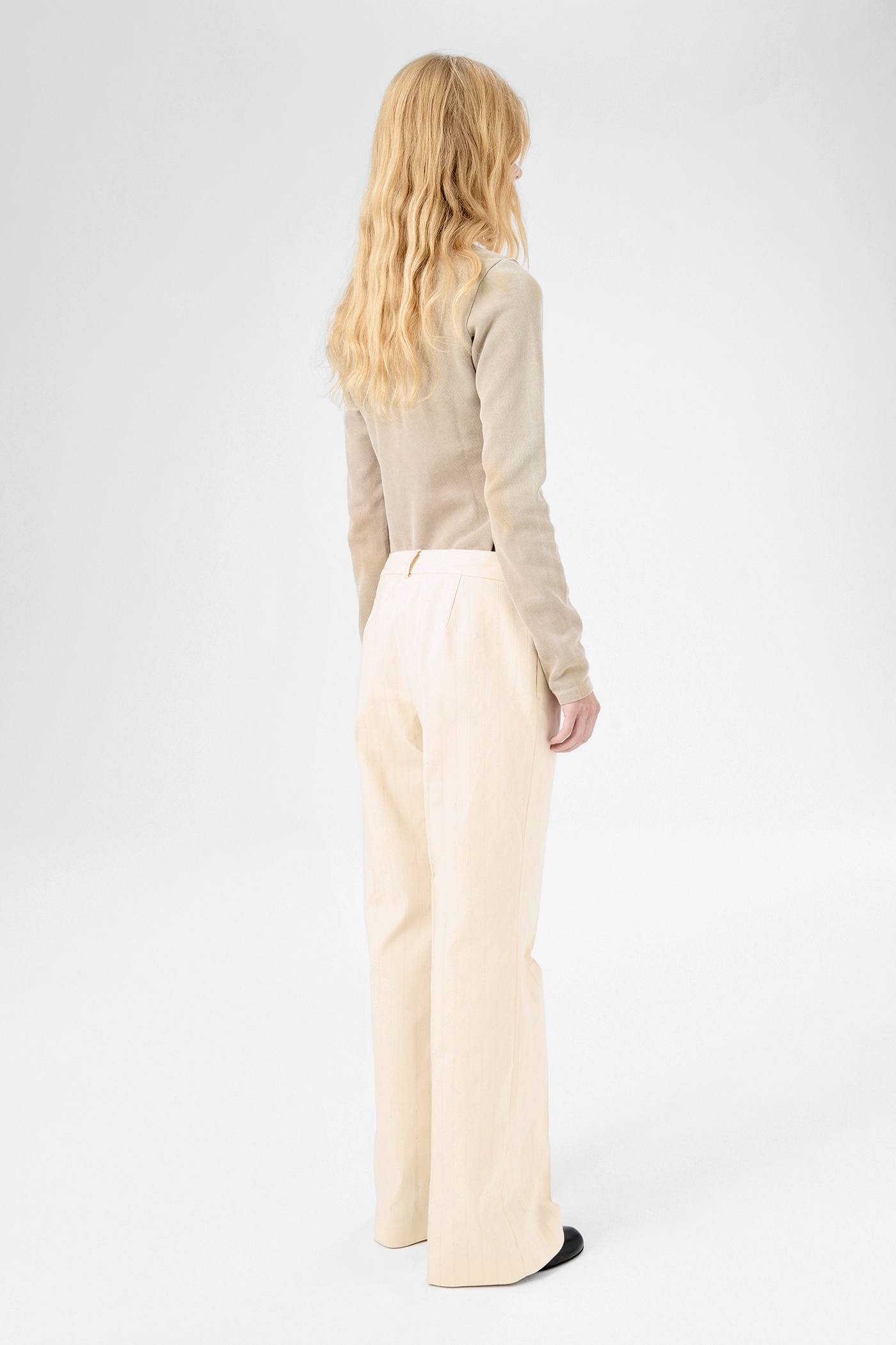 Hip Trouser Ecru Canal Stripe - 4