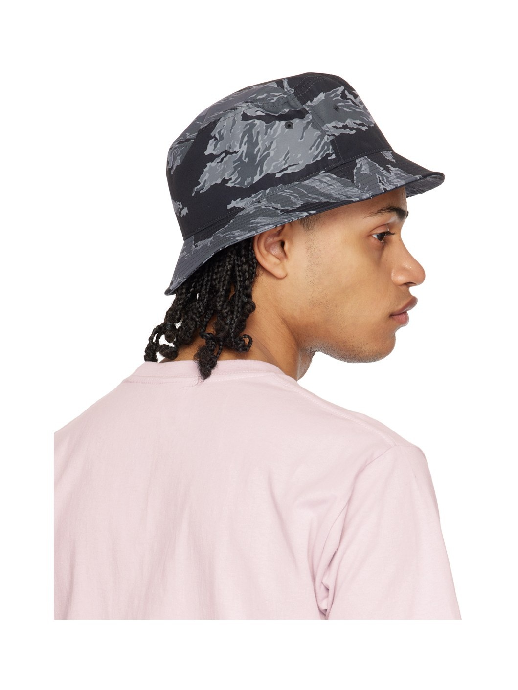 Black & Gray Tiger Camo Bucket Hat - 3