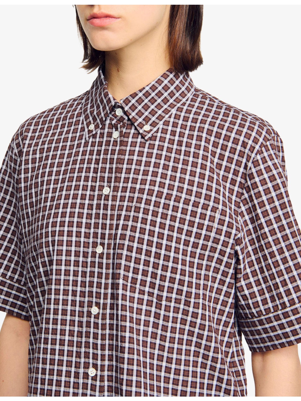 Oversized Checked Cotton Shirt - 5