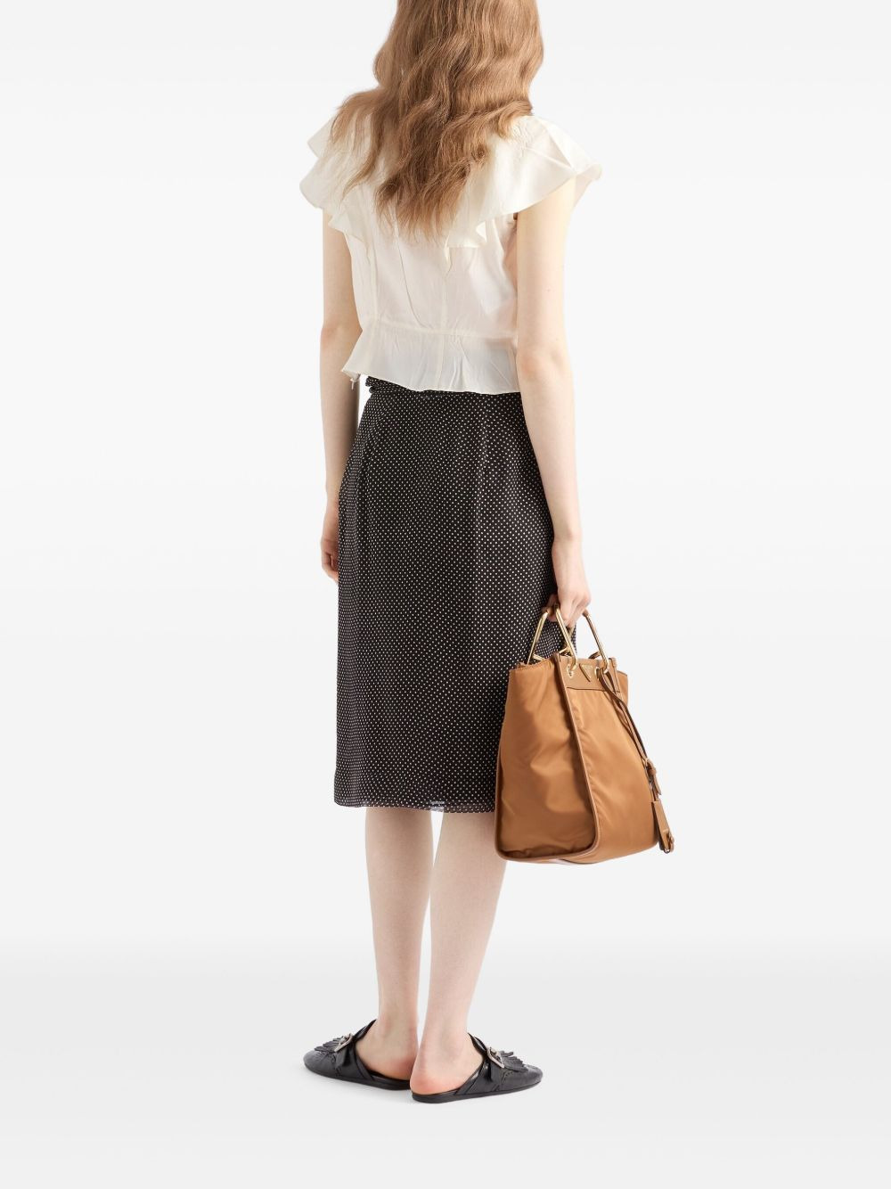 printed chiffon wrap skirt - 3