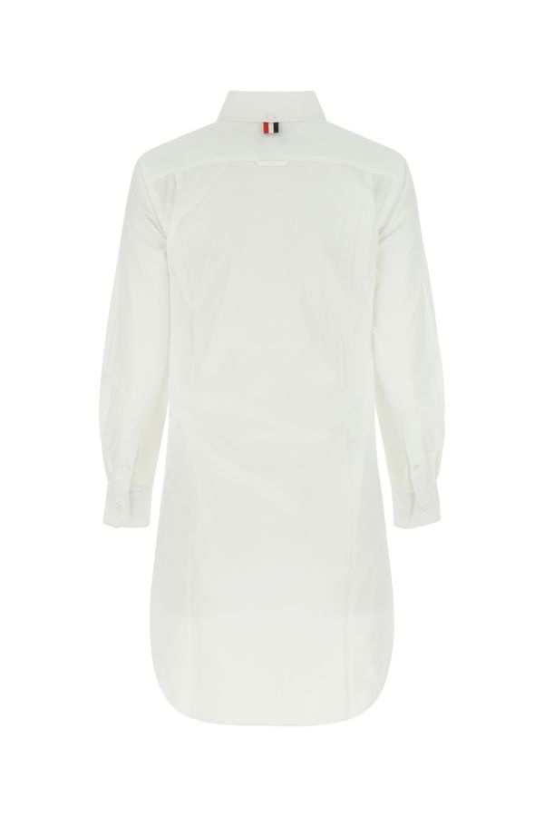 Thom Browne White poplin shirt mini dress | gebnegozionline