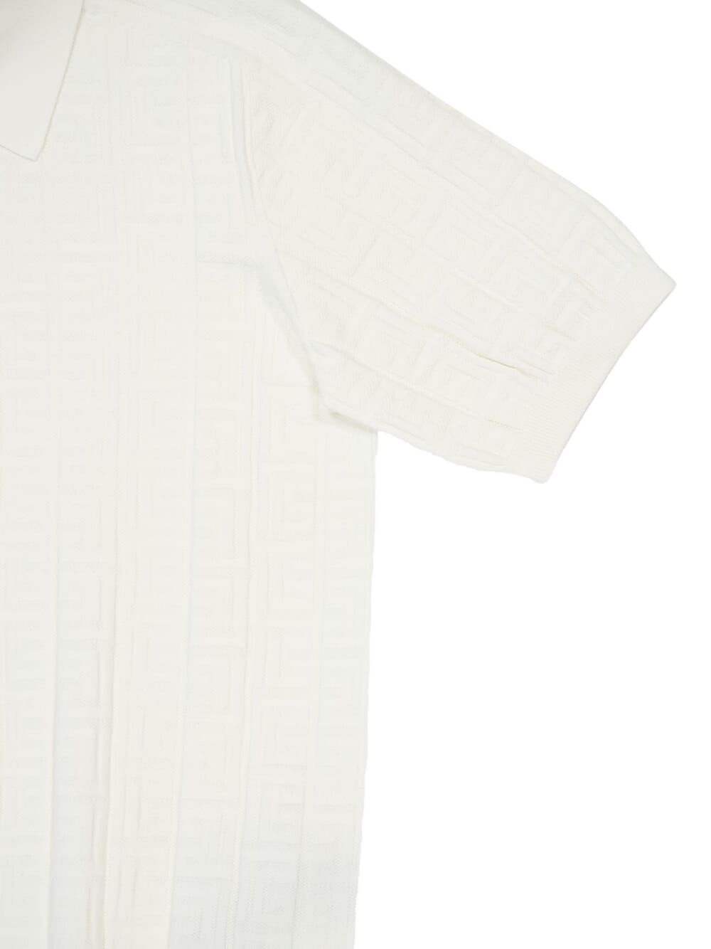 textured knitted polo shirt - 4