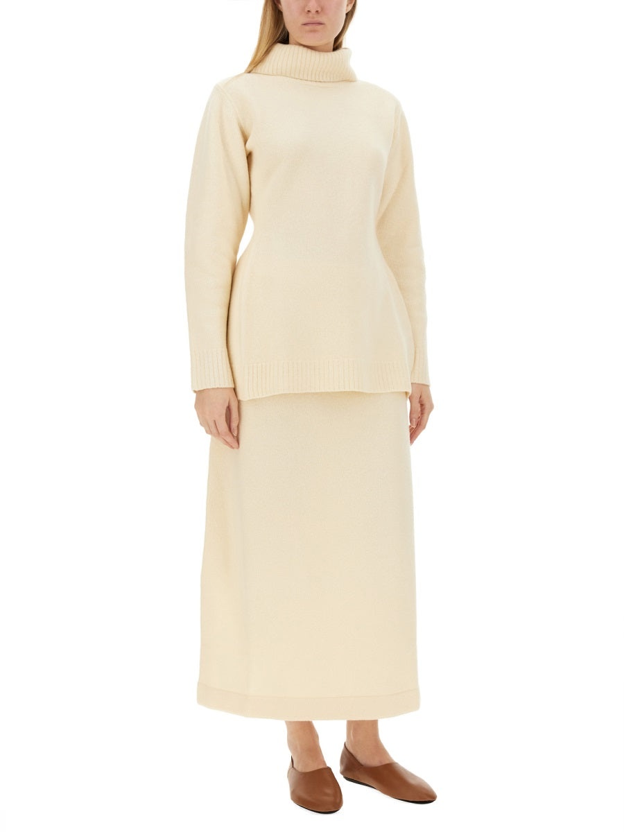 スカート Jil Sander FW23 MIDI SKIRT (J02MA0156_J14614109) Jil Sander Jil Sander Women Midi Skirt | luosophy | REVERSIBLE