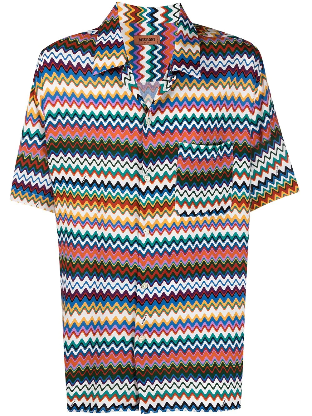 zigzag print shirt - 1