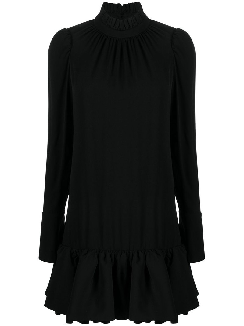 frilled-hem short dress 1