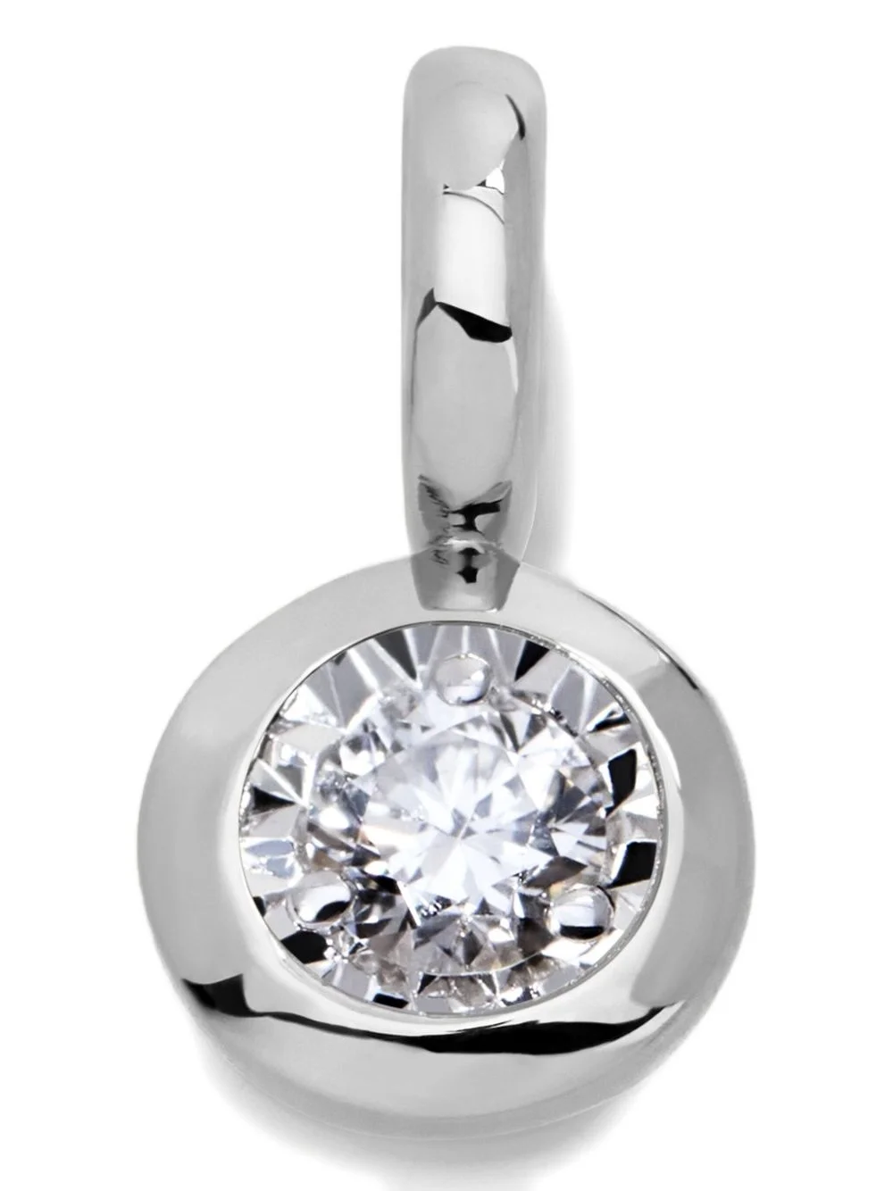 solitaire-diamond pendant necklace - 1