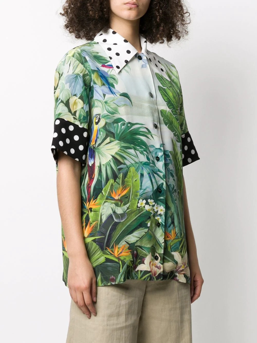 oversized tropical print shirt - 3