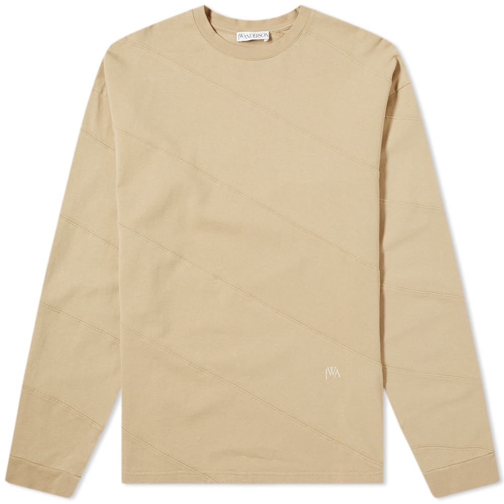 JW Anderson Long Sleeve Diagonal Panel Tee - 1