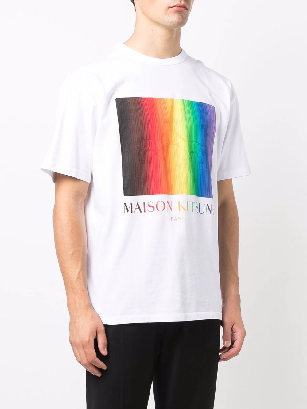 Gradient Rainbow logo-print T-shirt - 4