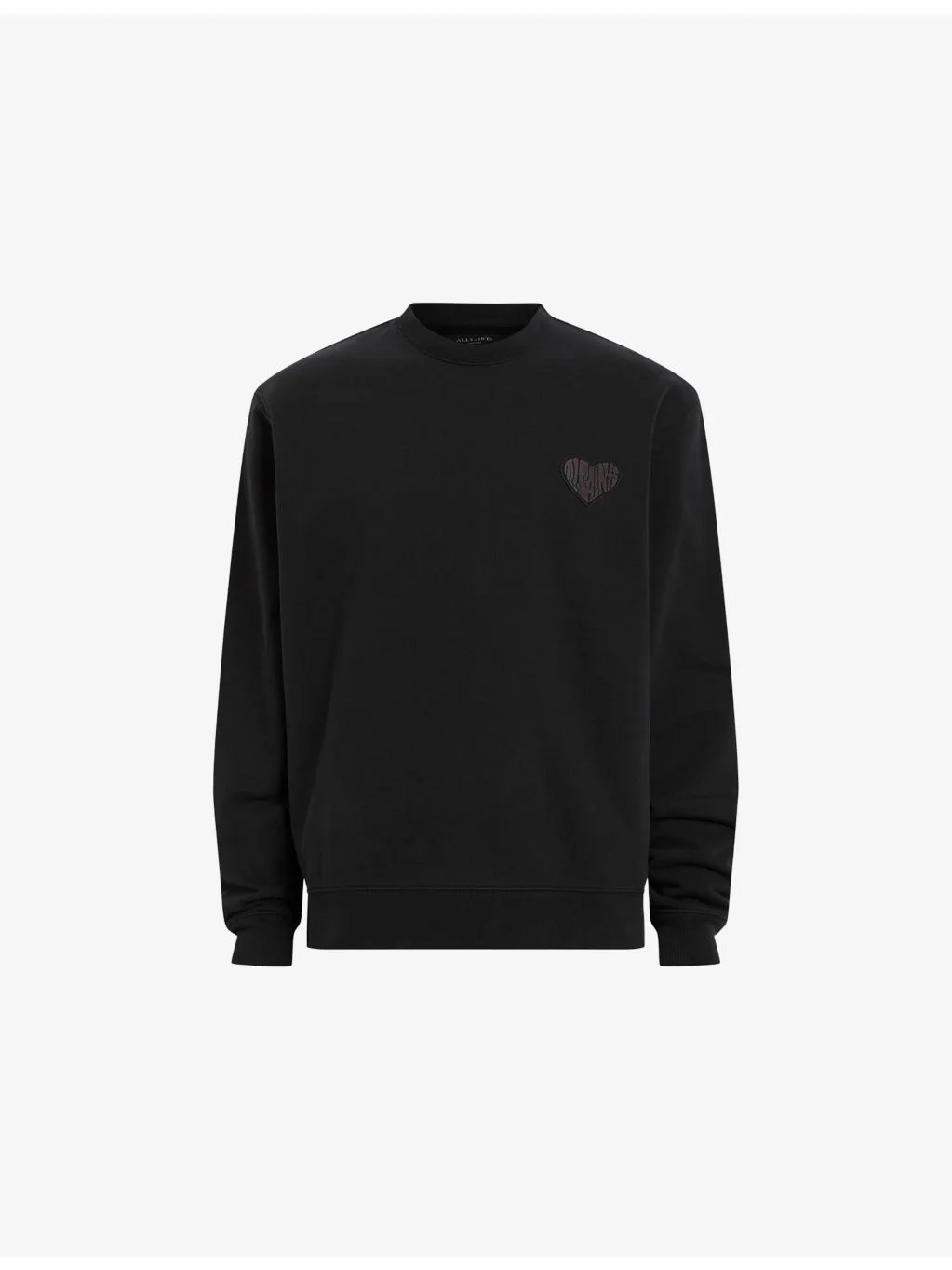 Lover heart-patch cotton jumper - 1