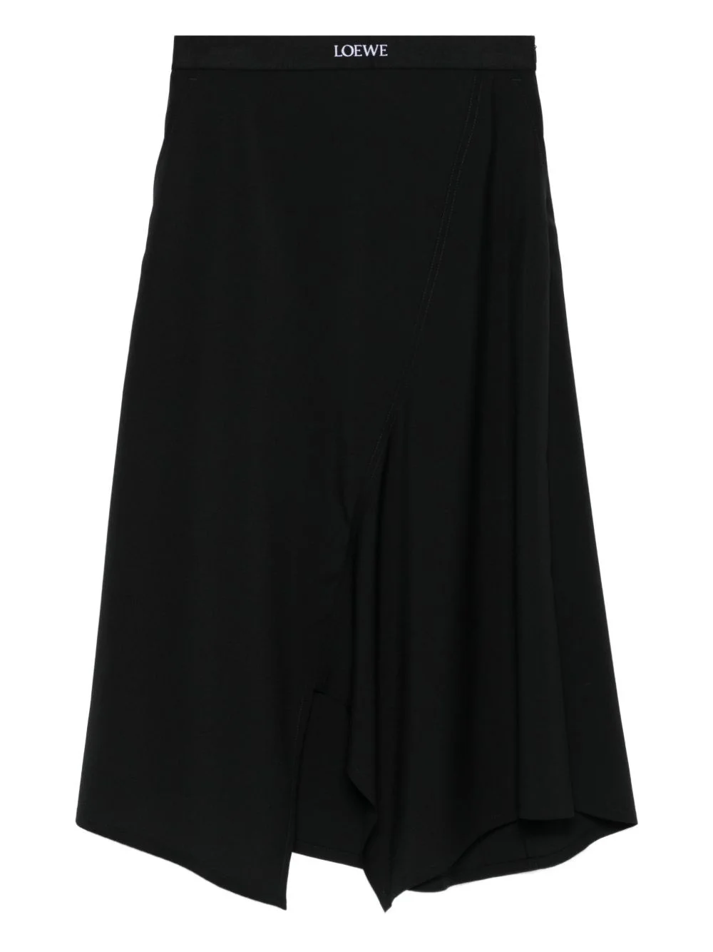 asymmetric midi skirt - 1