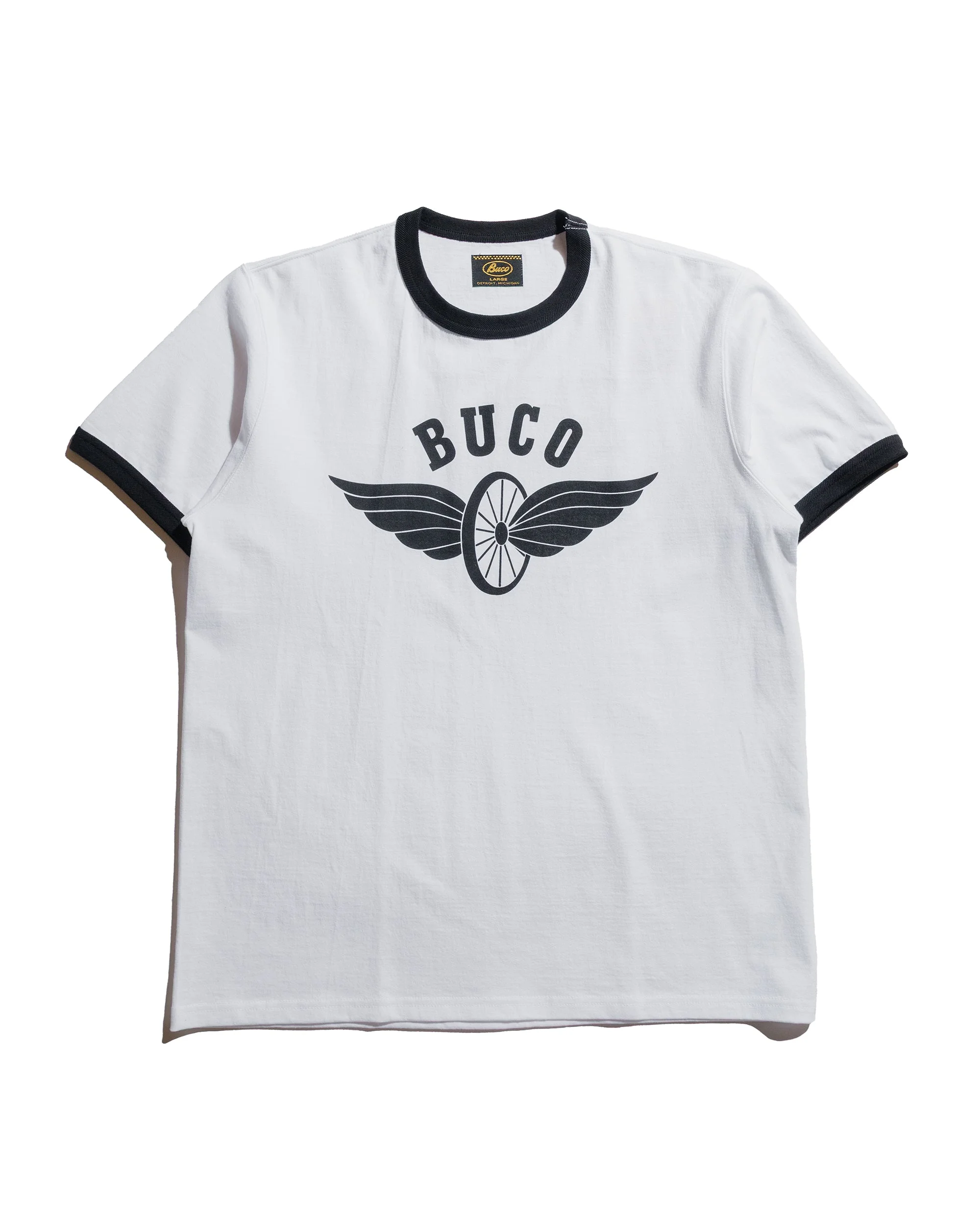 BC25004 Buco Tee / Flying Wheel White/Black - 1