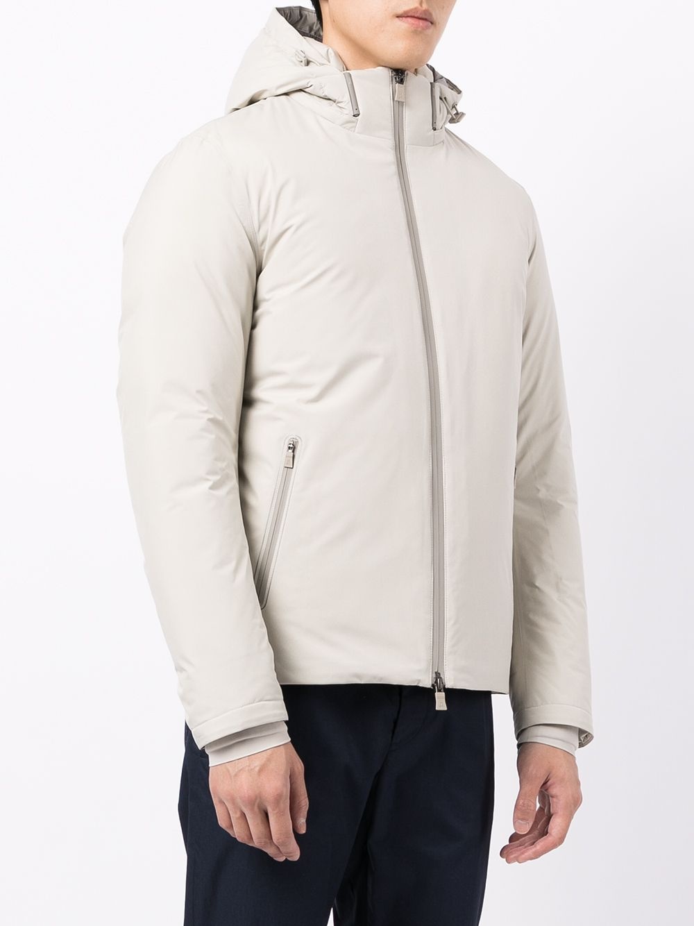 padded hood bomber jacket - 3