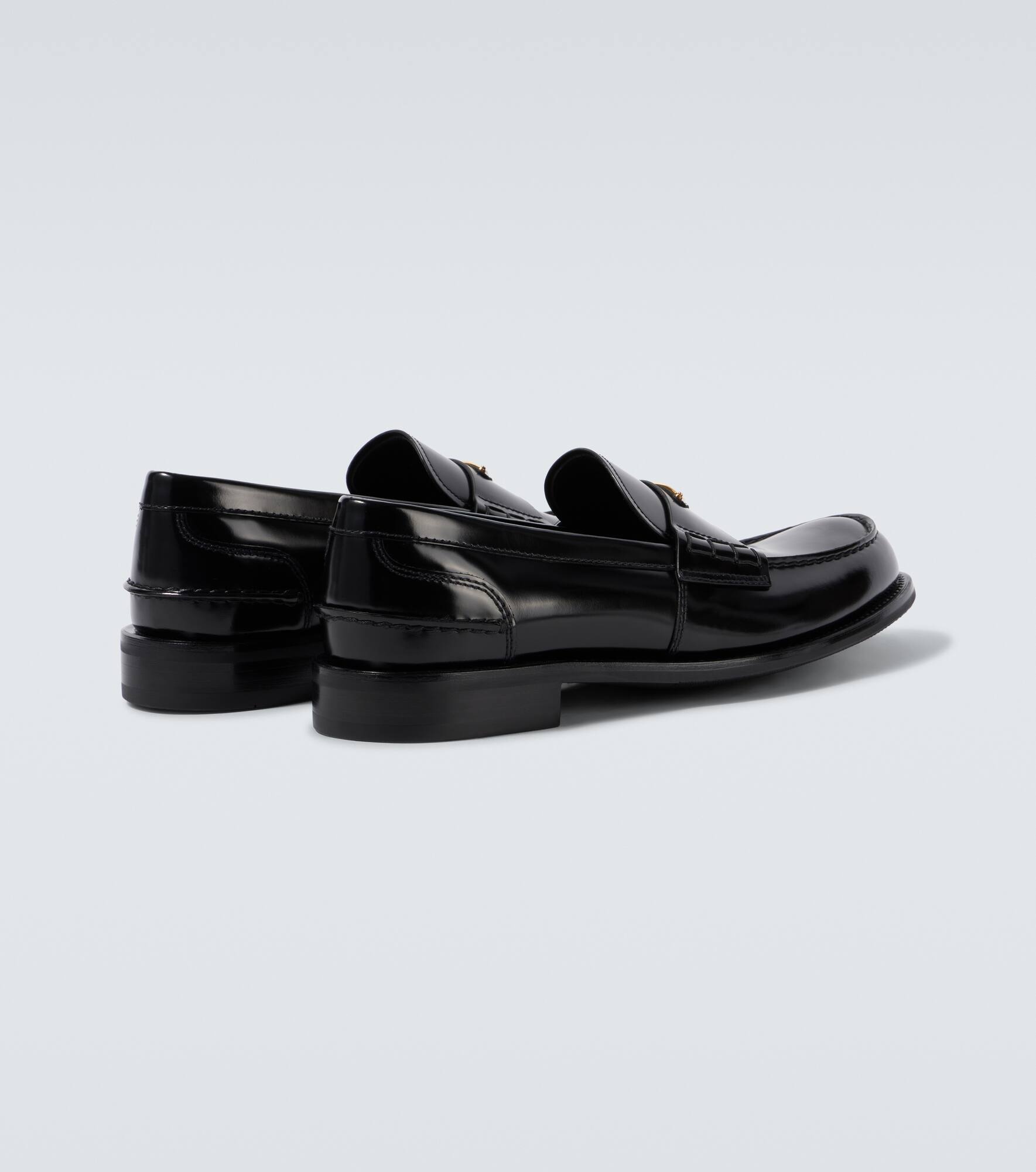 Logo leather loafers - 6