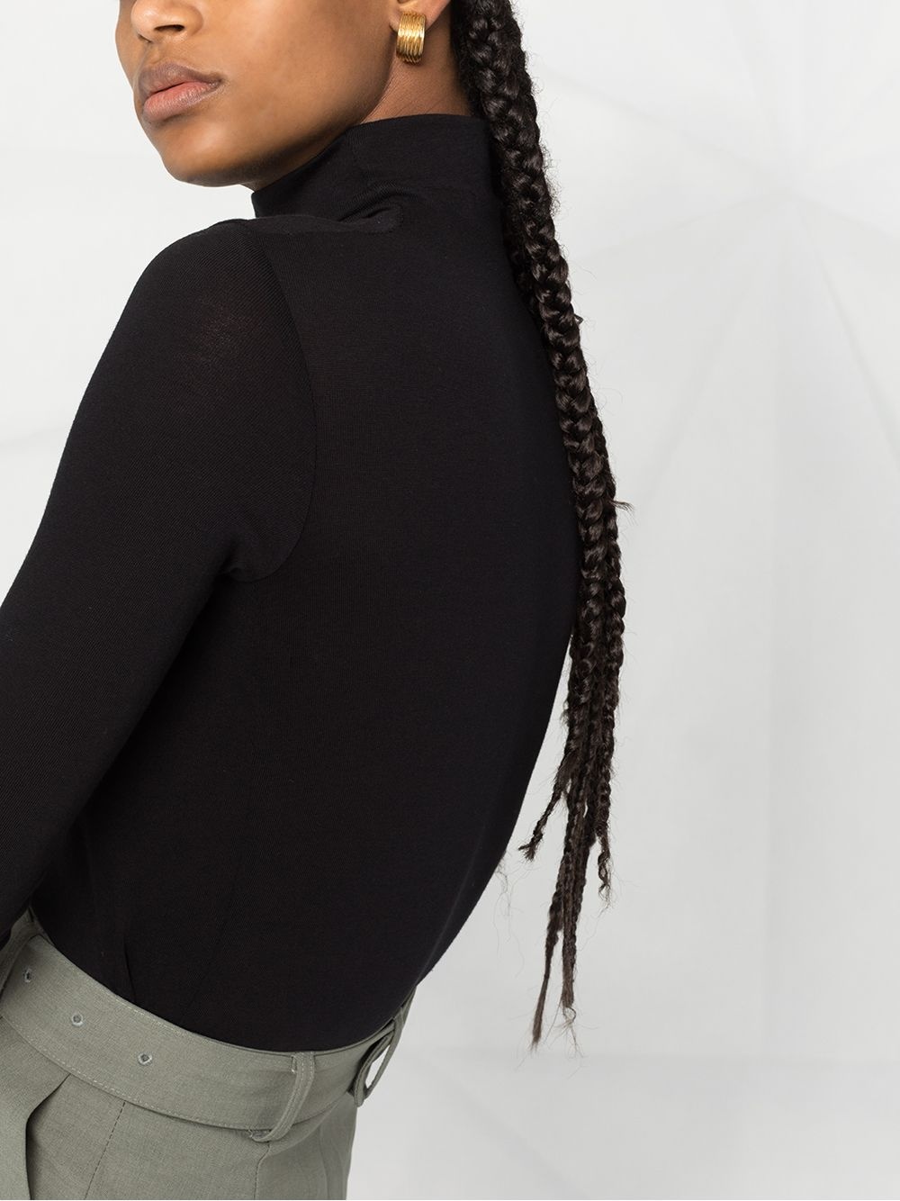 roll-neck cotton blouse - 3