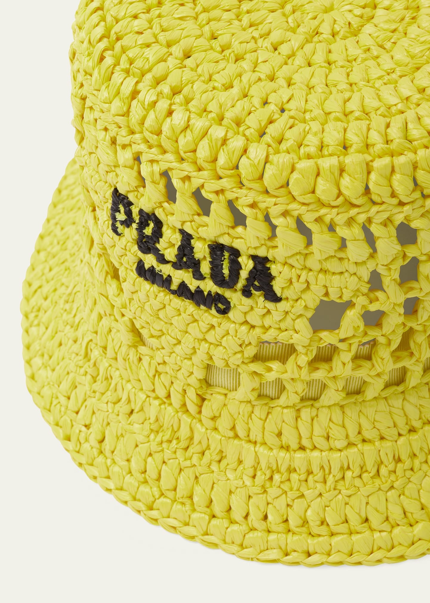 Logo Cutout Raffia Bucket Bag - 4