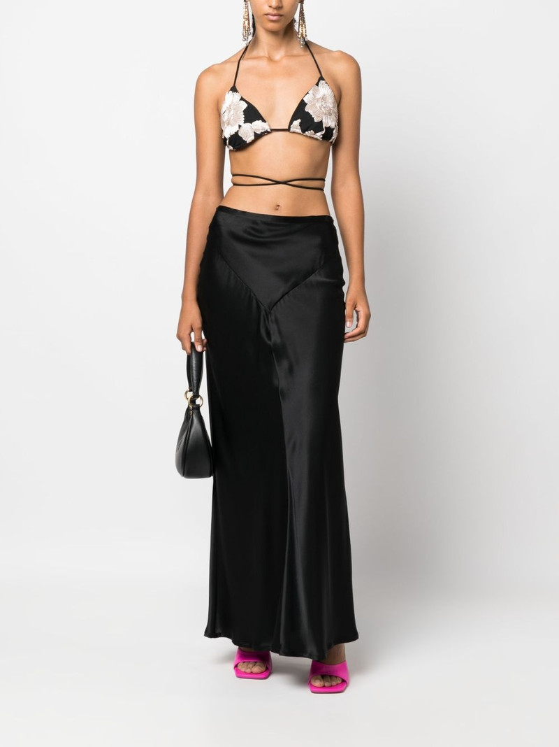 ROTATE floral-embroidered halterneck bra top outlook