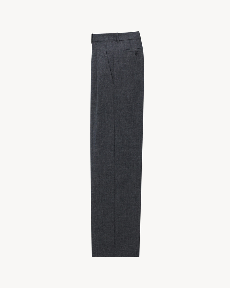 LOW-WAISTED PANTS IN WOOL CHINÉ 3