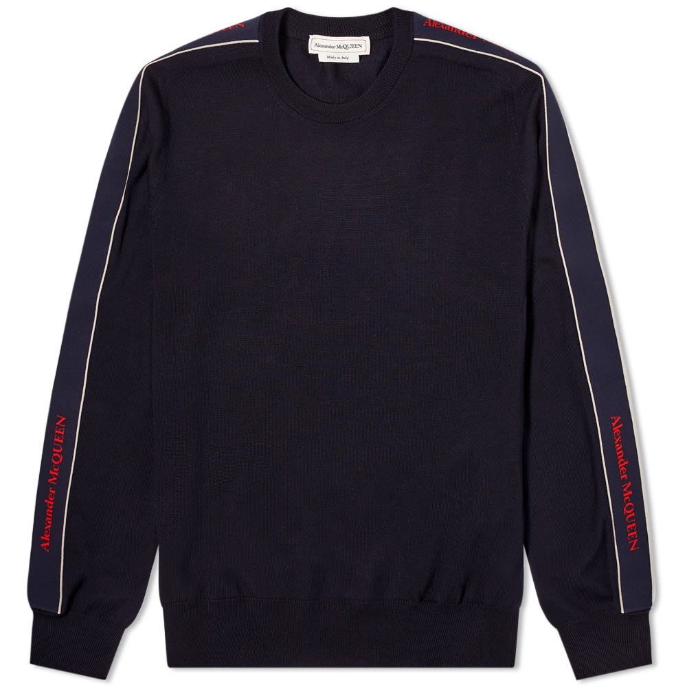 Alexander McQueen Logo Taping Crew Knit - 1