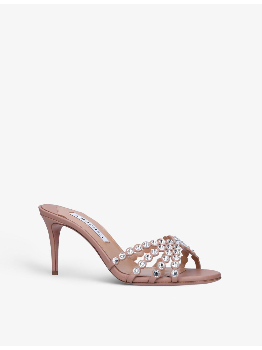 Tequila gem-embellished leather heeled sandals - 3