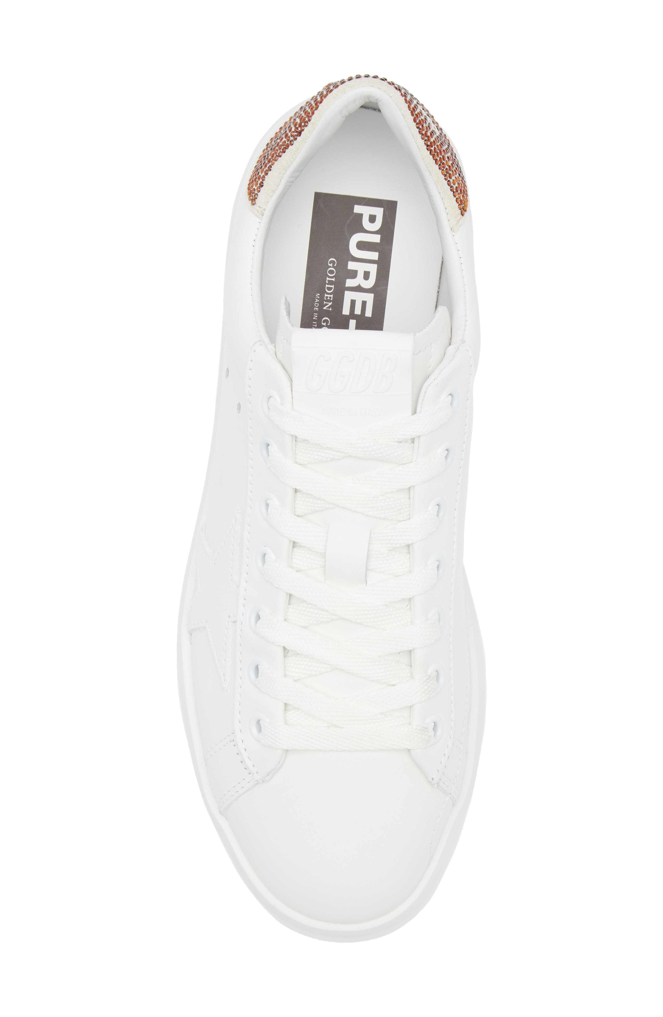 Golden Goose Purestar Sneaker in Optic White/Brown/Beige at Nordstrom - 5