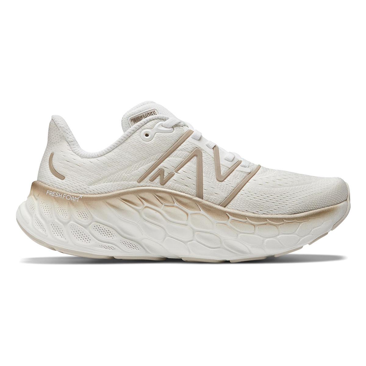 New Balance Fresh Foam X More V4 - White - Gold Metallic - Moonbeam - 1