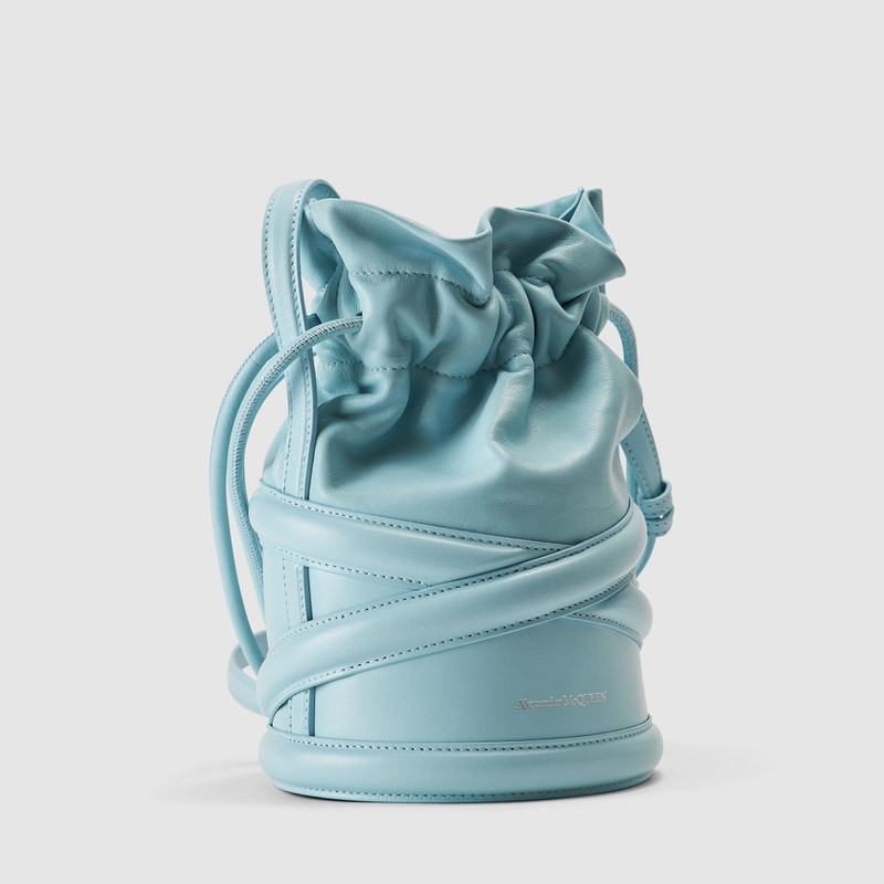 Alexander McQueen Women's Soft Curve Light Blue Cross Body Bag 3