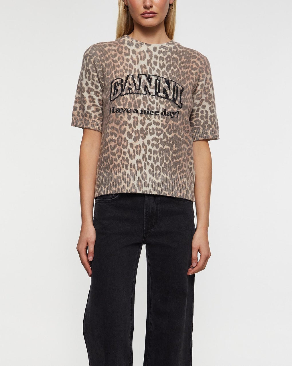 T-Shirt Graphic Wool Mix Leopard Leopard - 2