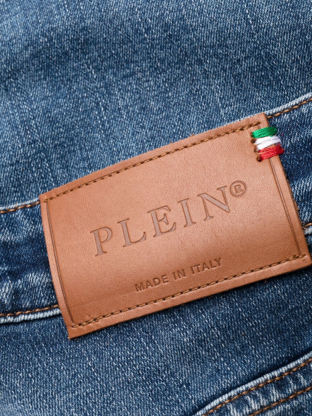 logo-patch straight-leg jeans - 7